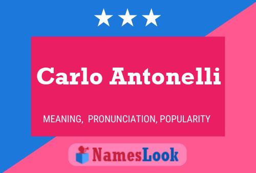 Carlo Antonelli Name Poster