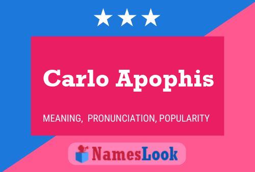 Carlo Apophis Name Poster