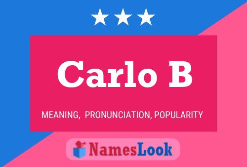 Carlo B Name Poster