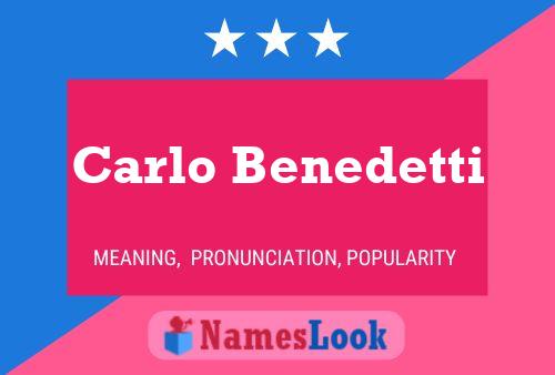 Carlo Benedetti Name Poster