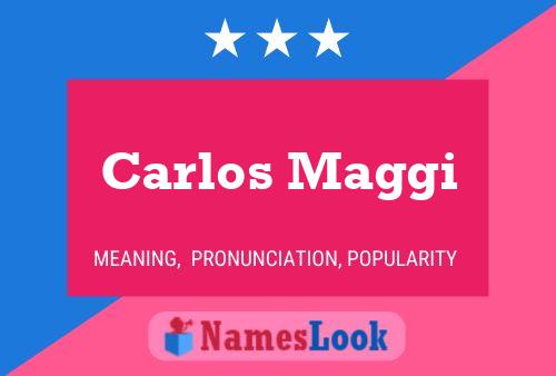 Carlos Maggi Name Poster