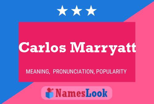 Carlos Marryatt Name Poster