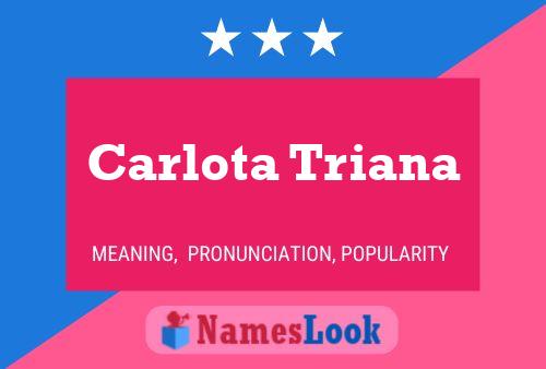 Carlota Triana Name Poster