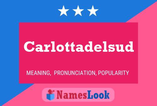 Carlottadelsud Name Poster