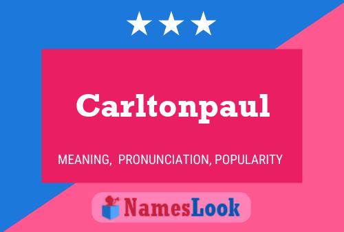 Carltonpaul Name Poster