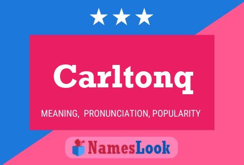 Carltonq Name Poster