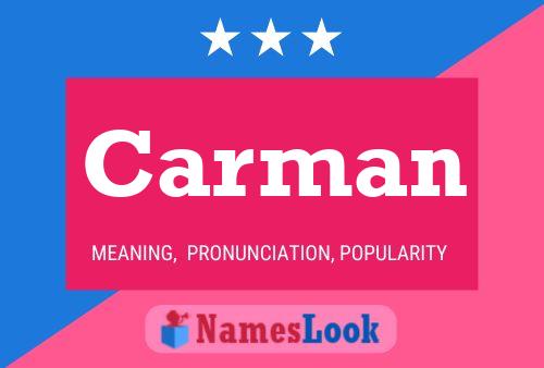 Carman Name Poster