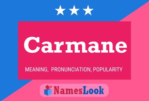 Carmane Name Poster