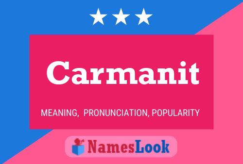 Carmanit Name Poster