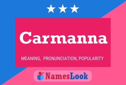 Carmanna Name Poster