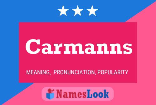 Carmanns Name Poster