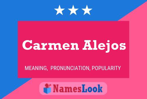 Carmen Alejos Name Poster