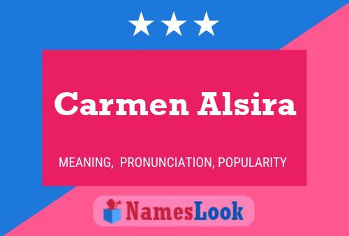 Carmen Alsira Name Poster