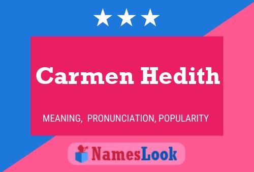 Carmen Hedith Name Poster