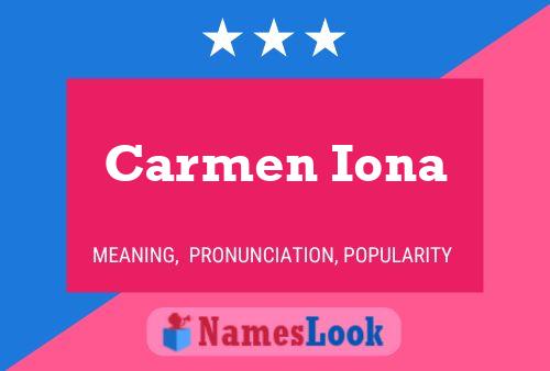 Carmen Iona Name Poster