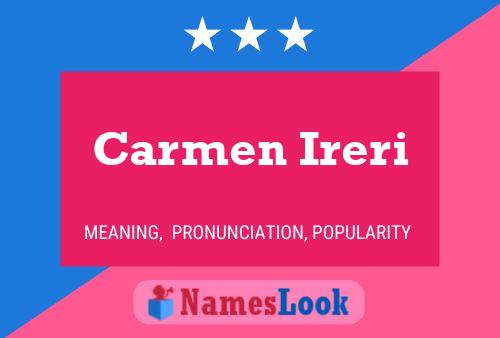 Carmen Ireri Name Poster