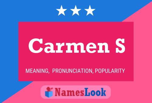 Carmen S Name Poster