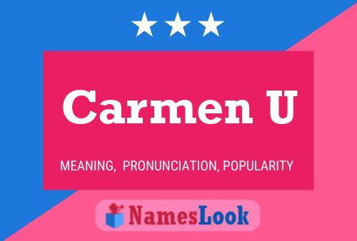 Carmen U Name Poster