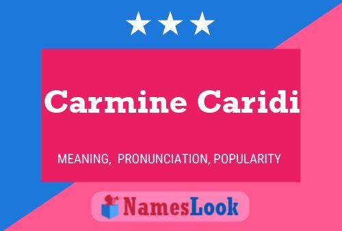 Carmine Caridi Name Poster