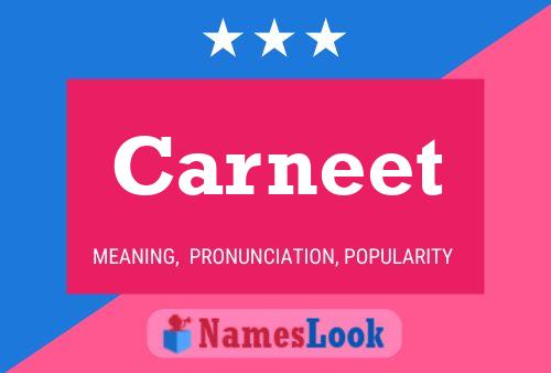 Carneet Name Poster