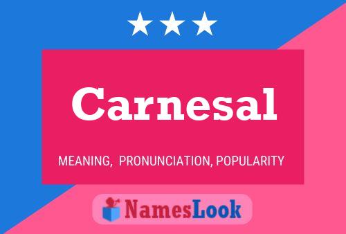 Carnesal Name Poster