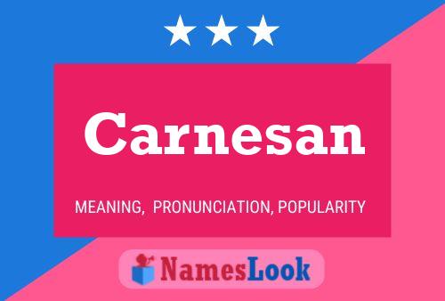 Carnesan Name Poster