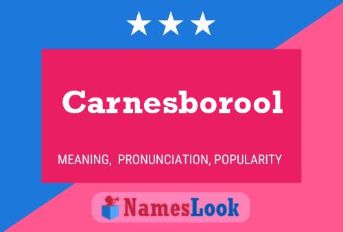 Carnesborool Name Poster