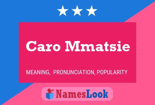 Caro Mmatsie Name Poster