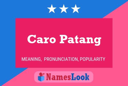 Caro Patang Name Poster