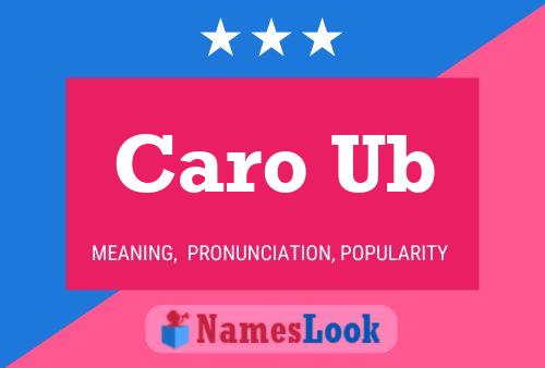 Caro Ub Name Poster