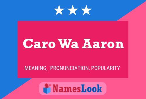 Caro Wa Aaron Name Poster