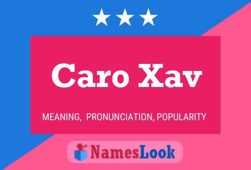 Caro Xav Name Poster