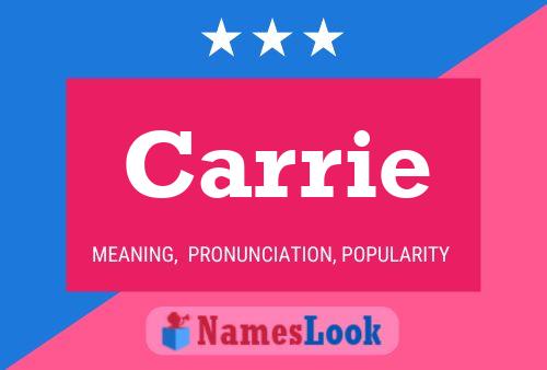 Carrie Name Poster