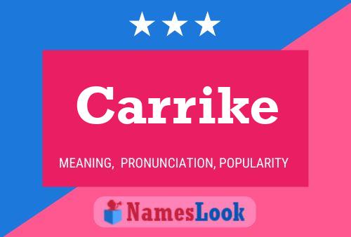 Carrike Name Poster