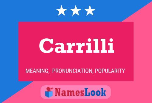 Carrilli Name Poster