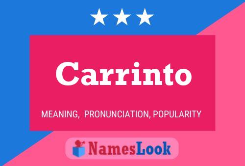 Carrinto Name Poster