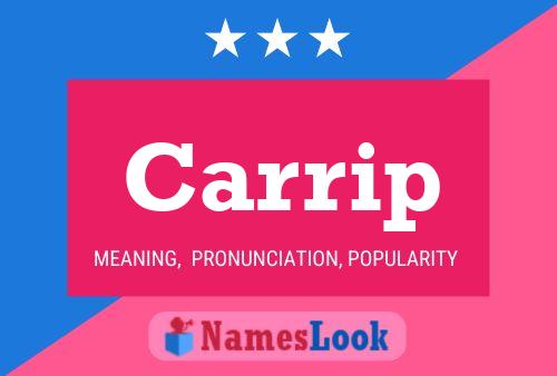 Carrip Name Poster