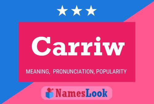 Carriw Name Poster