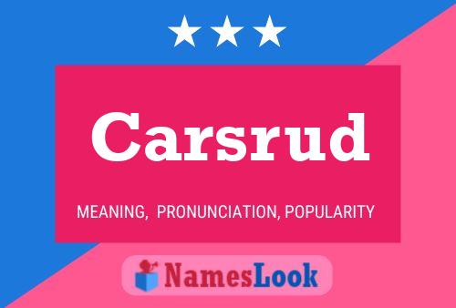 Carsrud Name Poster