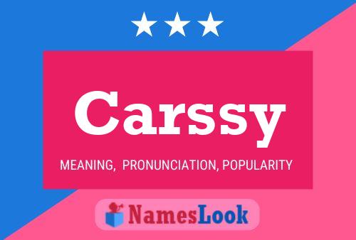 Carssy Name Poster