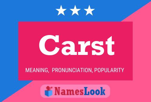 Carst Name Poster