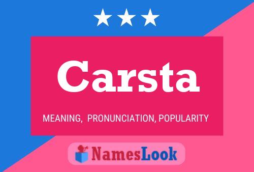 Carsta Name Poster