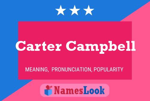 Carter Campbell Name Poster