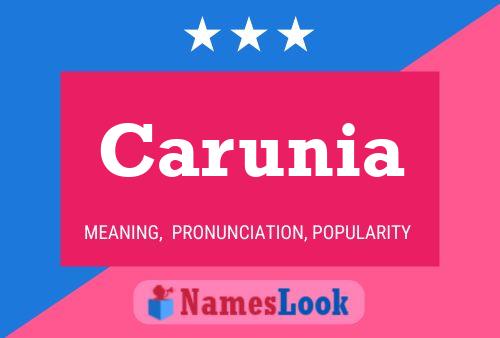 Carunia Name Poster