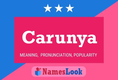 Carunya Name Poster