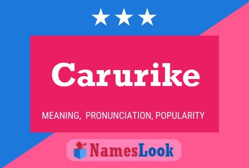 Carurike Name Poster