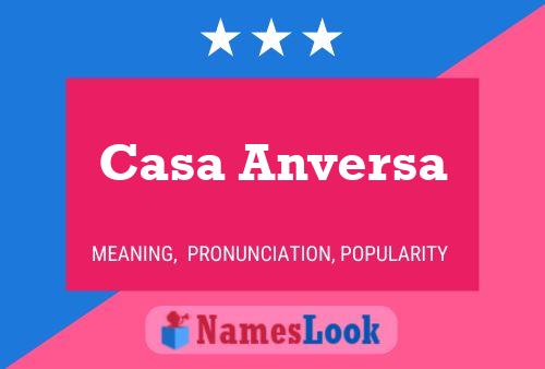 Casa Anversa Name Poster