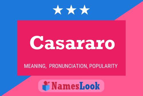 Casararo Name Poster