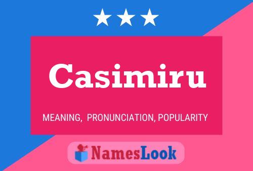 Casimiru Name Poster