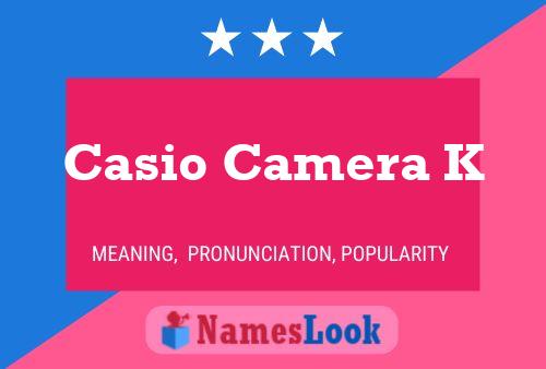 Casio Camera K Name Poster